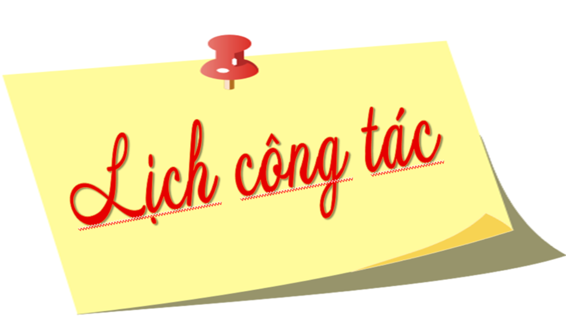 LỊCH CÔNG TÁC TUẦN 2026 Tuần lễ thứ: 20